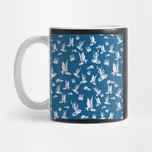 Silver Plovers, Sea Plantain and Wave Mug